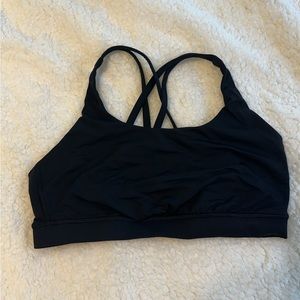 Lululemon, size 10 black energy sport bra